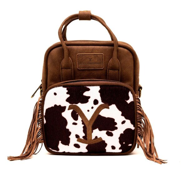 Buckle-Down Yellowstone Dutton Ranch Faux Cowhide Crossbody Bag NWT - Picture 1 of 4